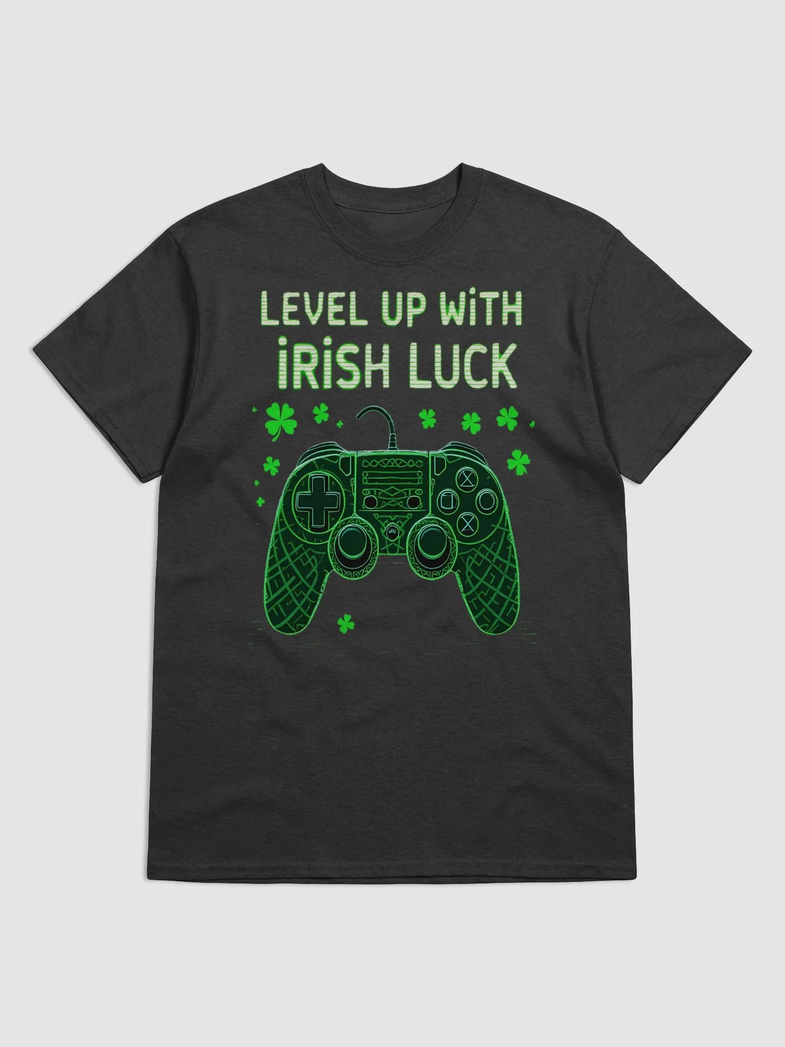 Level Up with Irish Luck | St. Patrick’s Day Gaming T-Shirt for Gamers product image (4)