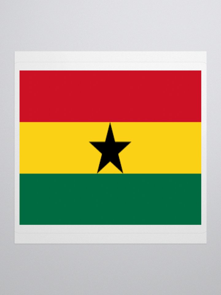 Ghana Flag Sticker | Black Star Design | Durable Vinyl | 3 Sizes product image (1)