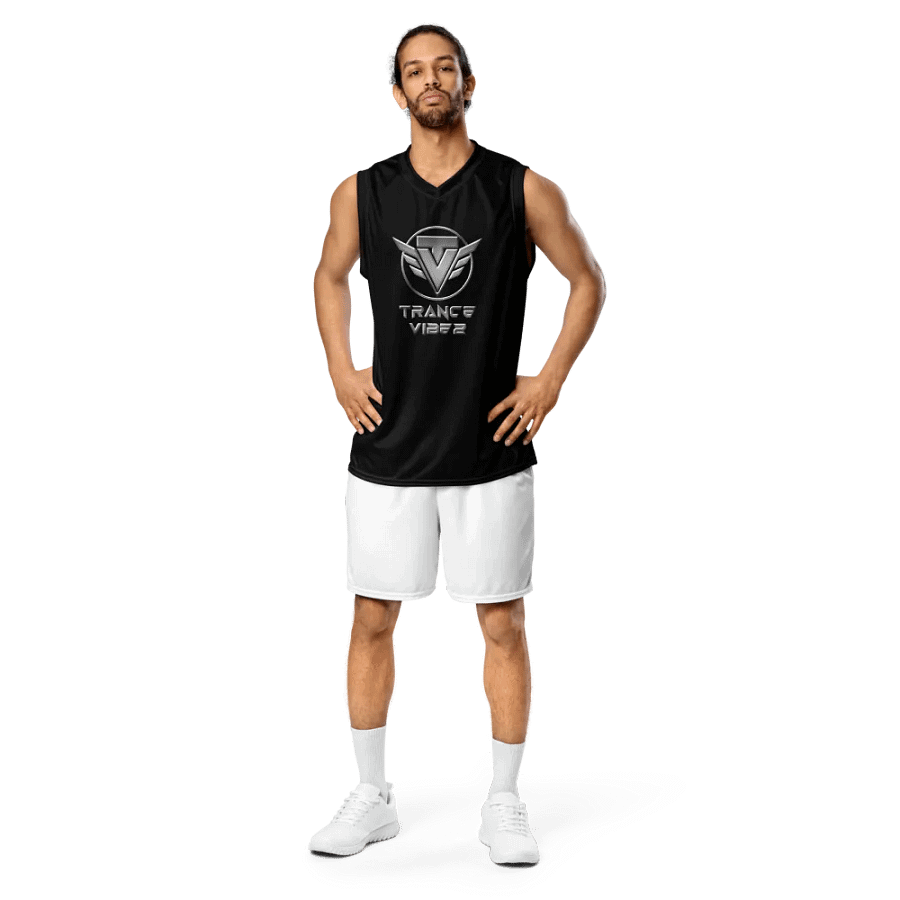 Trance Vibez Black Basketball Jersey product image (3)