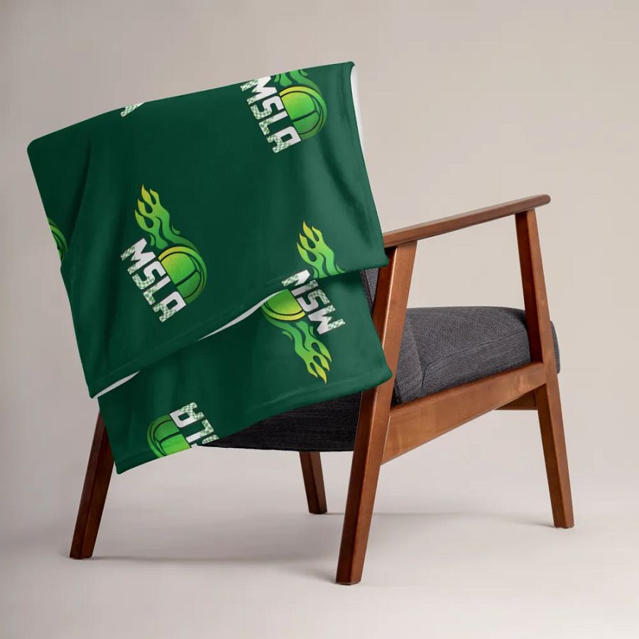 MSLA Green Throw Blanket product image (4)