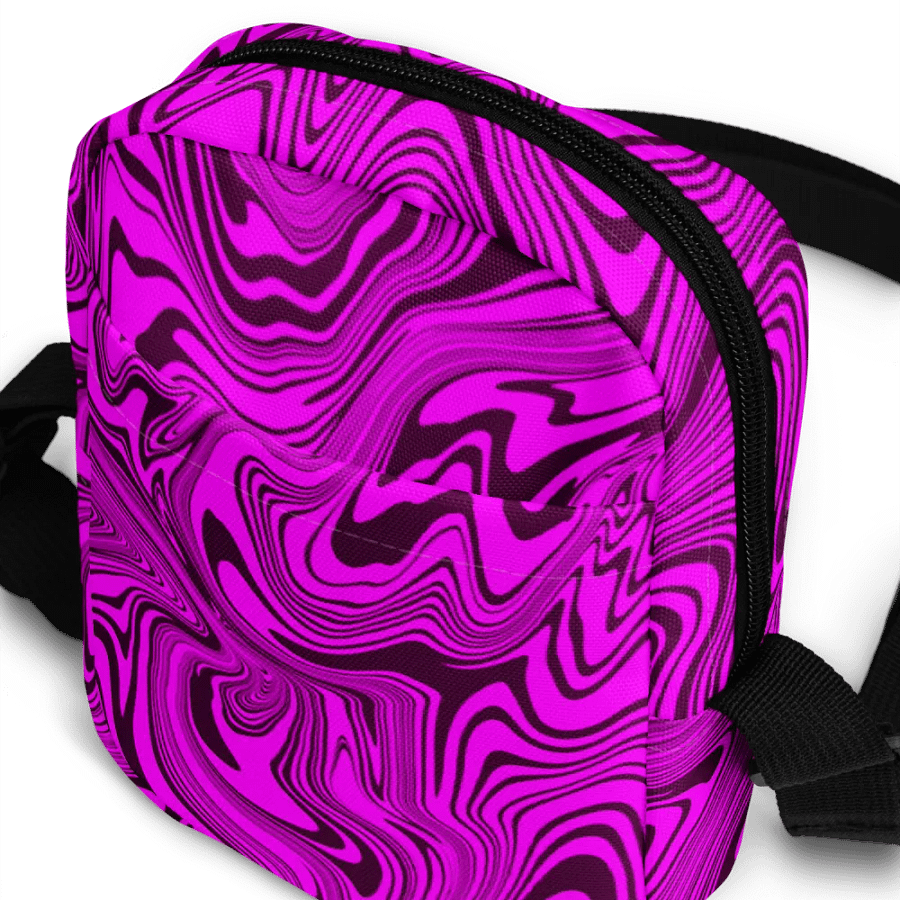 Utility Crossbody Bag - Abstract Purple Swirls product image (6)