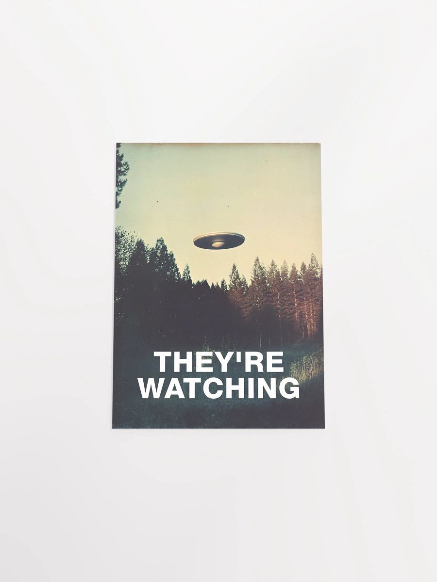 They're Watching/The X-Files poster, S09E06 2002 — sci-fi poster, movie art, I want to believe poster, space print, aliens wall decor product image (9)