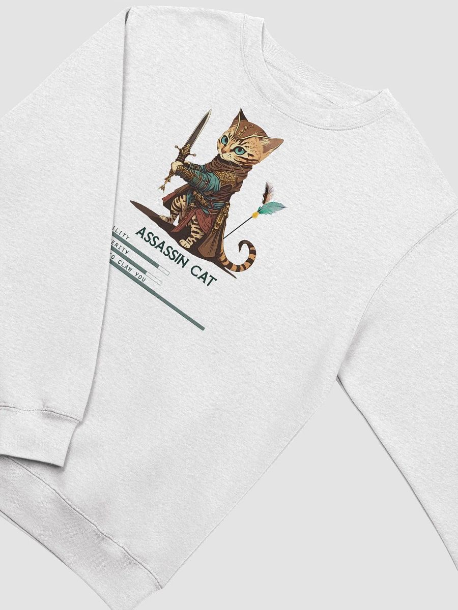 RPG Assassin Cat Unisex Crewneck Sweatshirt for gamers and cat lovers product image (8)