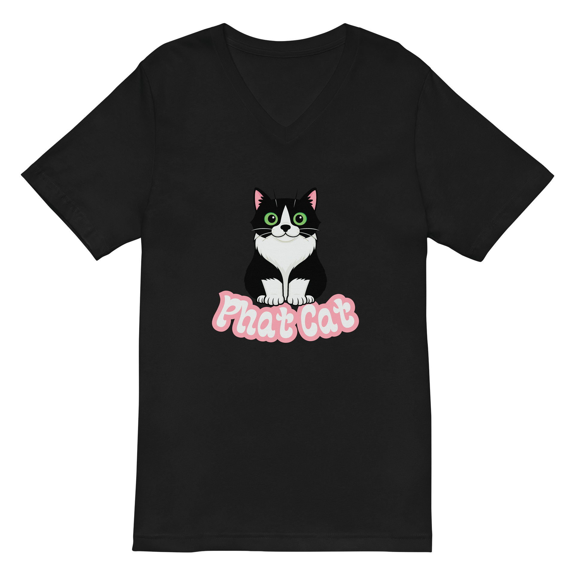 Phat Cat Men's Soft V-Neck (Pink) product image (3)