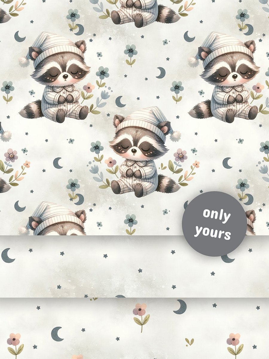 Cute raccoon - Exclusive Seamless Pattern Set product image (1)