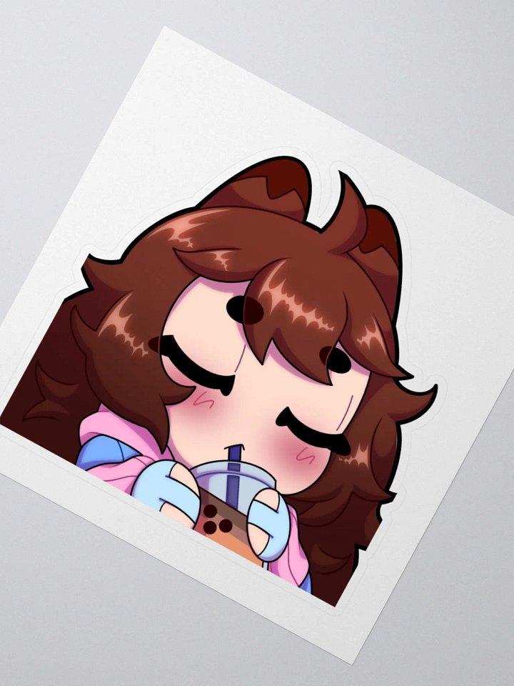 Wolfy Sip Kiss Cut Sticker product image (2)