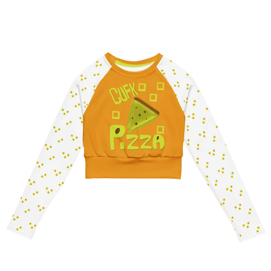 CUFK Pizza All-Over Print Recycled Long Sleeve Crop Top product image (6)