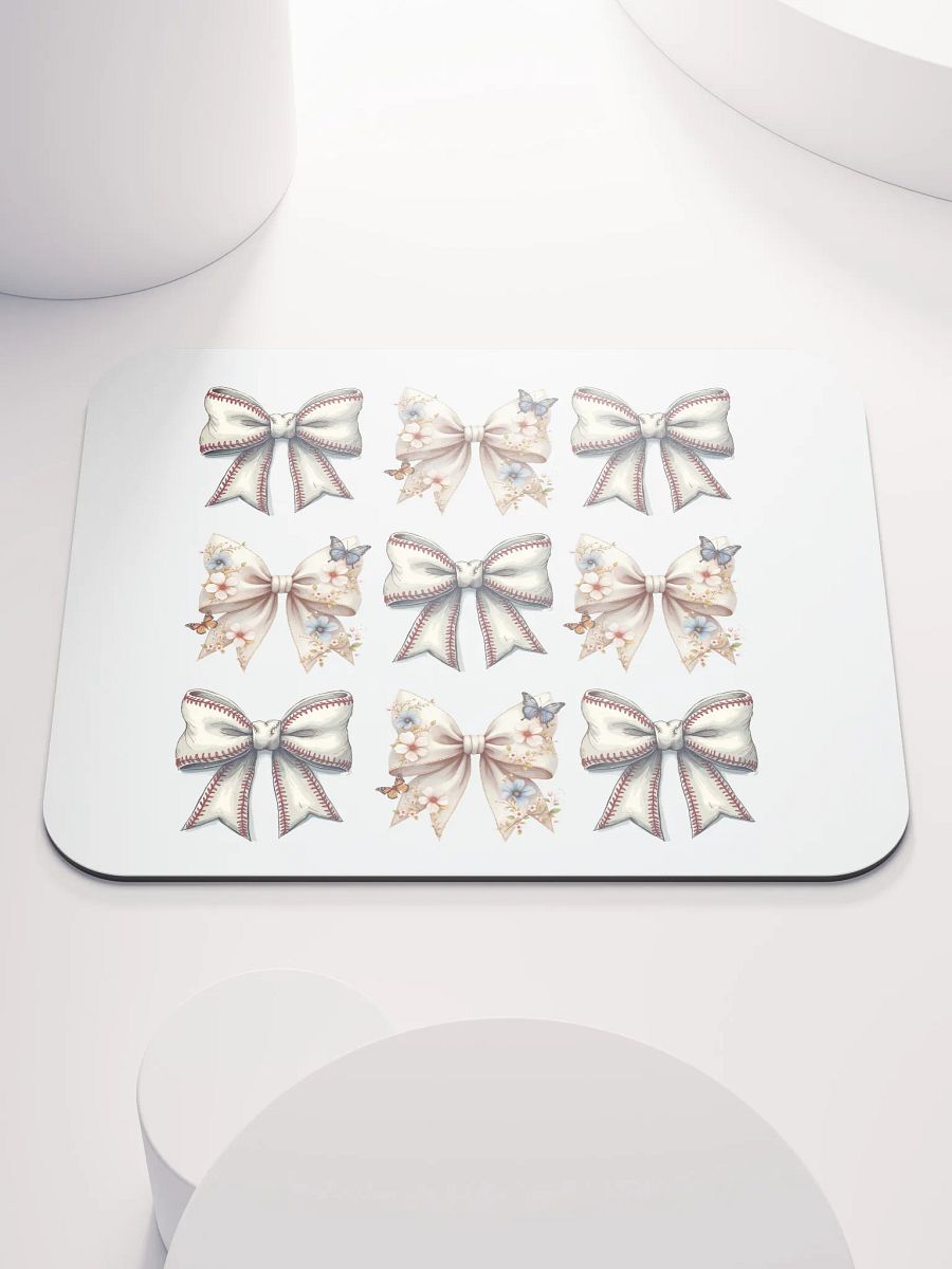 Spring Bows Baseball Floral Fantasy Mouse Pad product image (2)