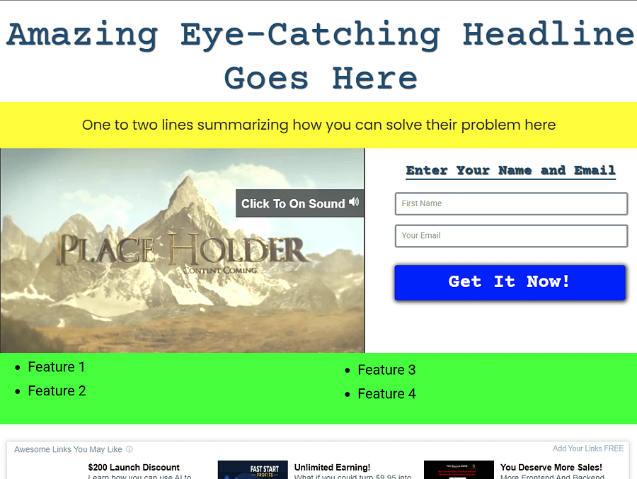 Video Capture Page Leads Leap Template product image (3)
