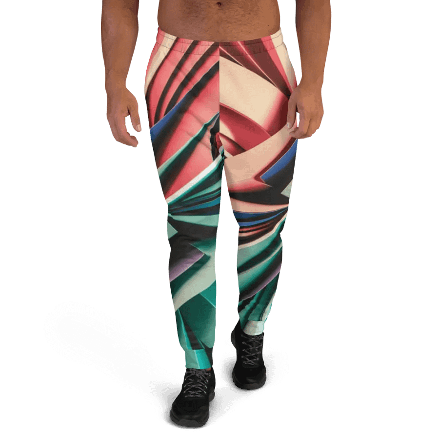 Abstract Geometric Recycled Men's Joggers in Vibrant Colors (XS-3XL) product image (5)