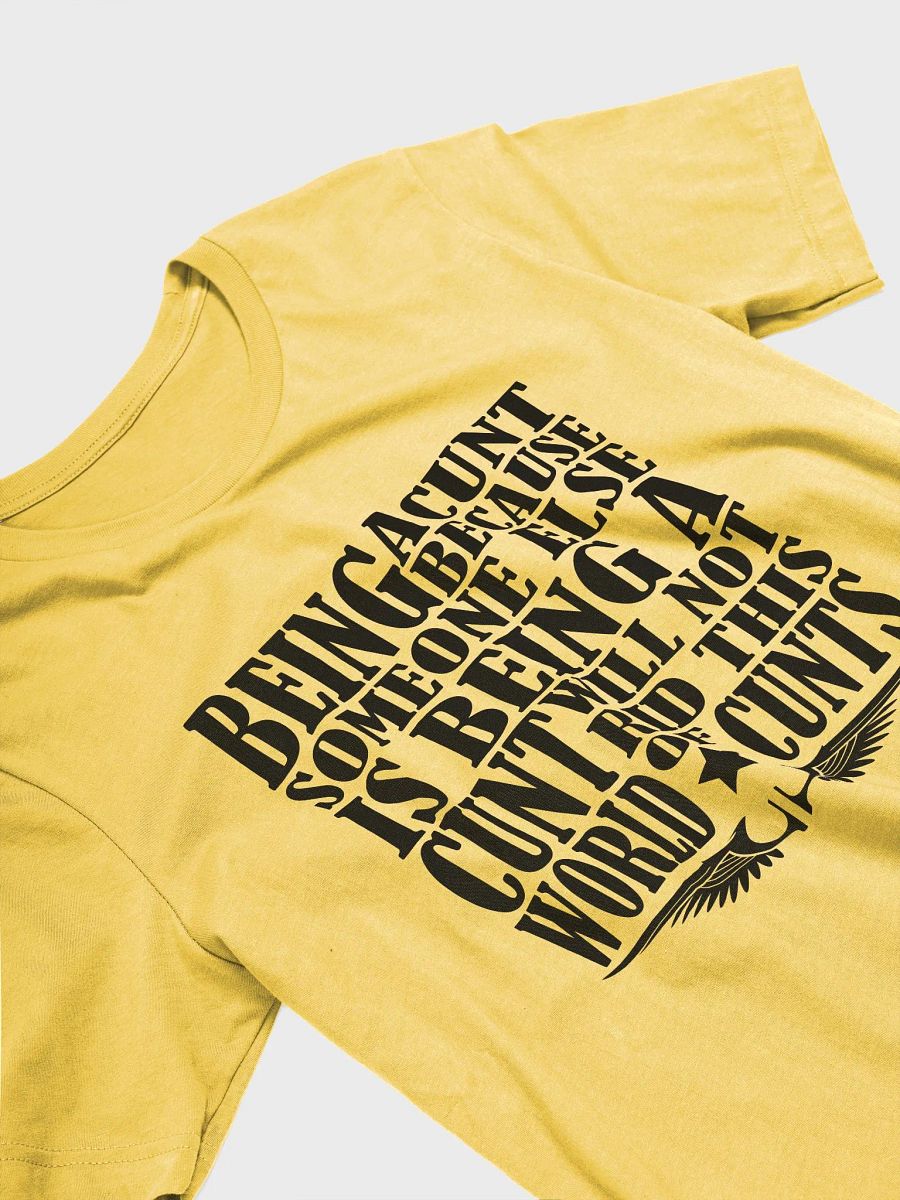 Stop Being A Cunt - Black Lettering - Bella+Canvas Supersoft T-Shirt product image (3)