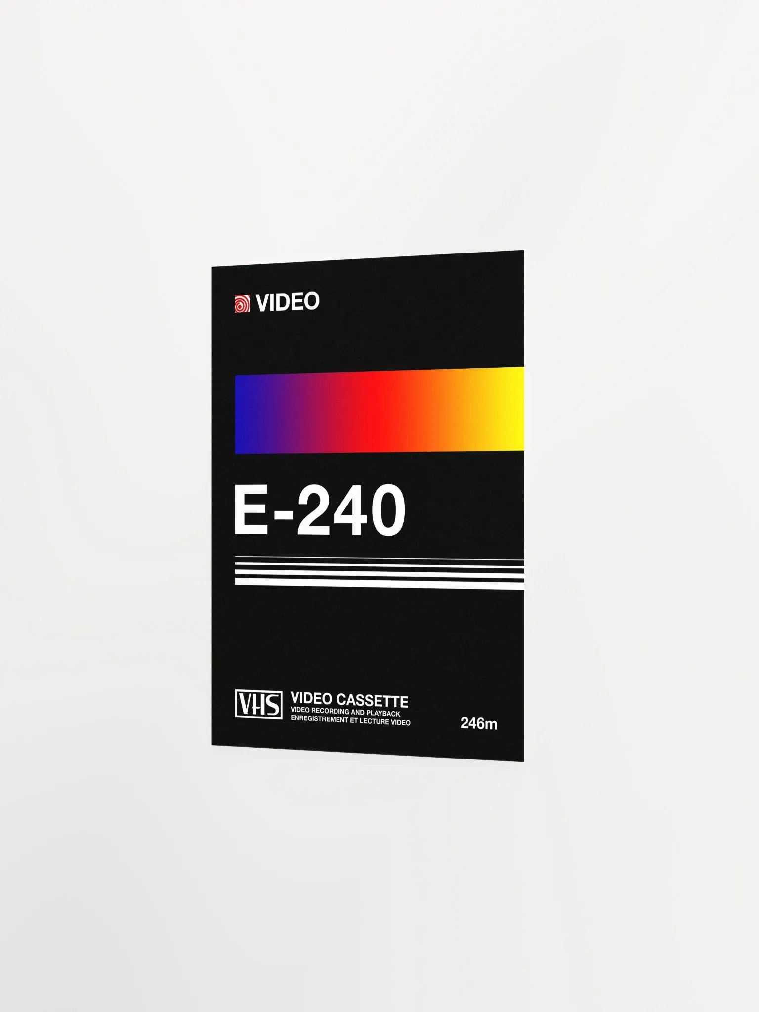 VHS cassette case E-240 [retrowave/vaporwave] — retrowave poster, aesthetic print, retrowave art, 80s wall decor product image (8)