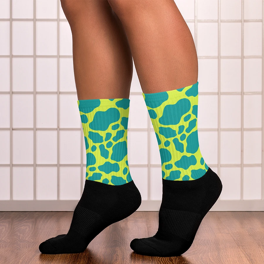 Cow Print Socks - Green product image (15)