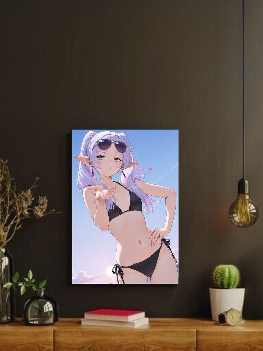 Frieren Beyond Journey's End Elf Summer Bikini – Glossy 8x10 Metal Print product image (2)