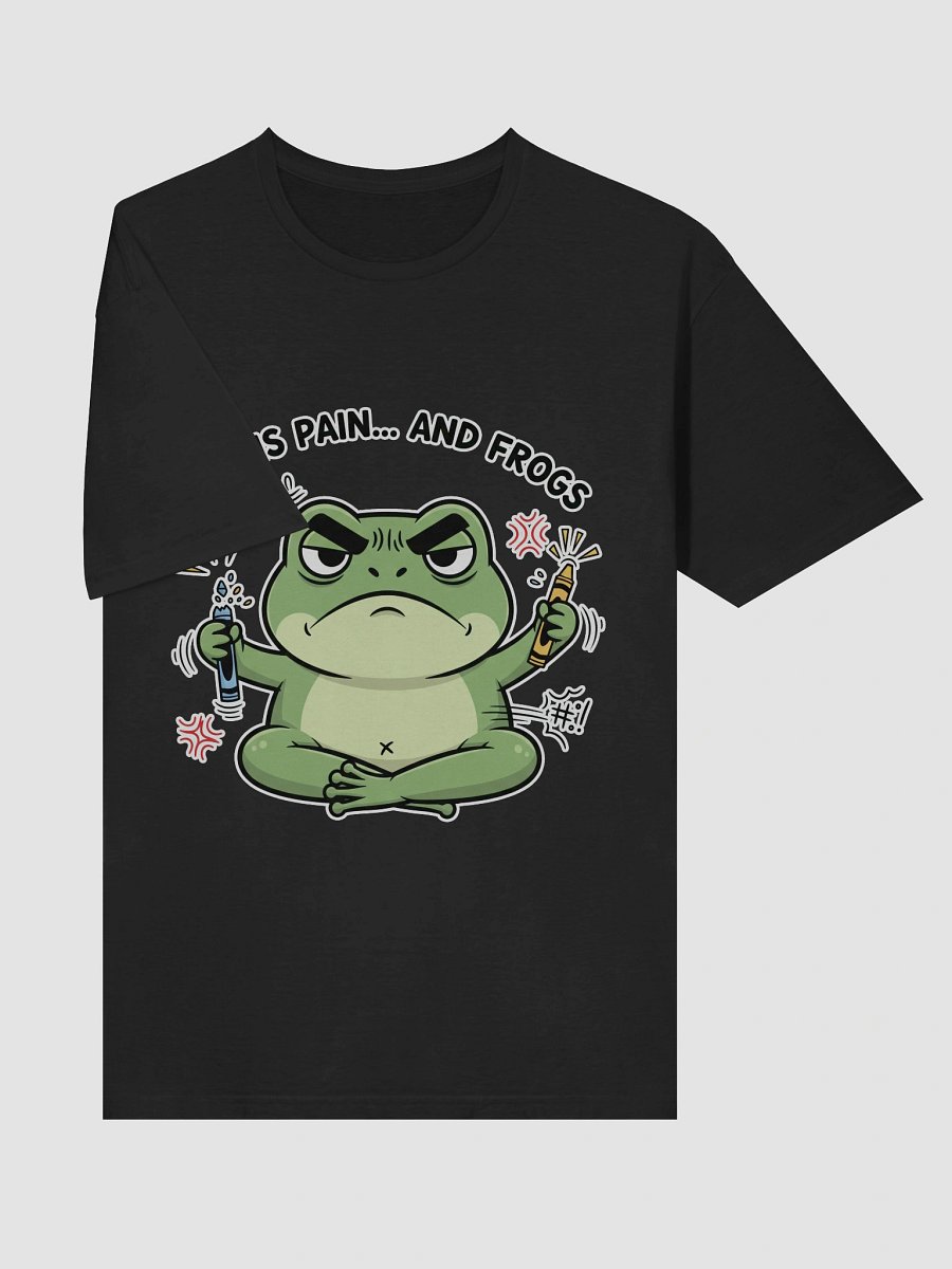Grumpy Frog with Crayons Unisex T-Shirt product image (5)