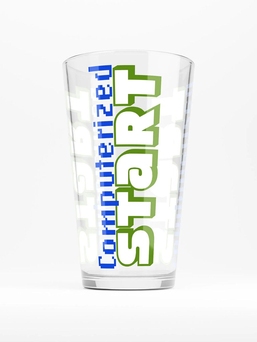 Computerized Start™ Vertical Logos Shaker Pint Glass product image (1)