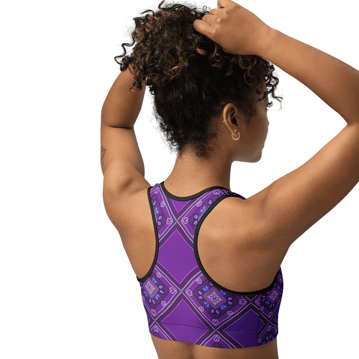Purple Pattern Sports Bra product image (2)