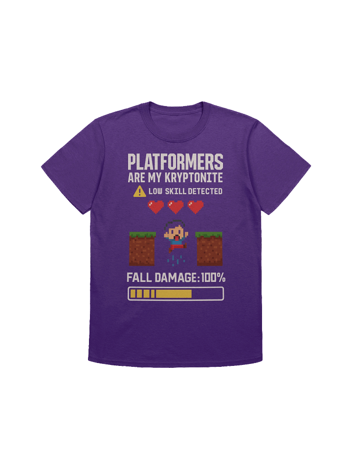 Platformers Are My Kryptonite – Funny Retro Gamer T-Shirt product image (1)