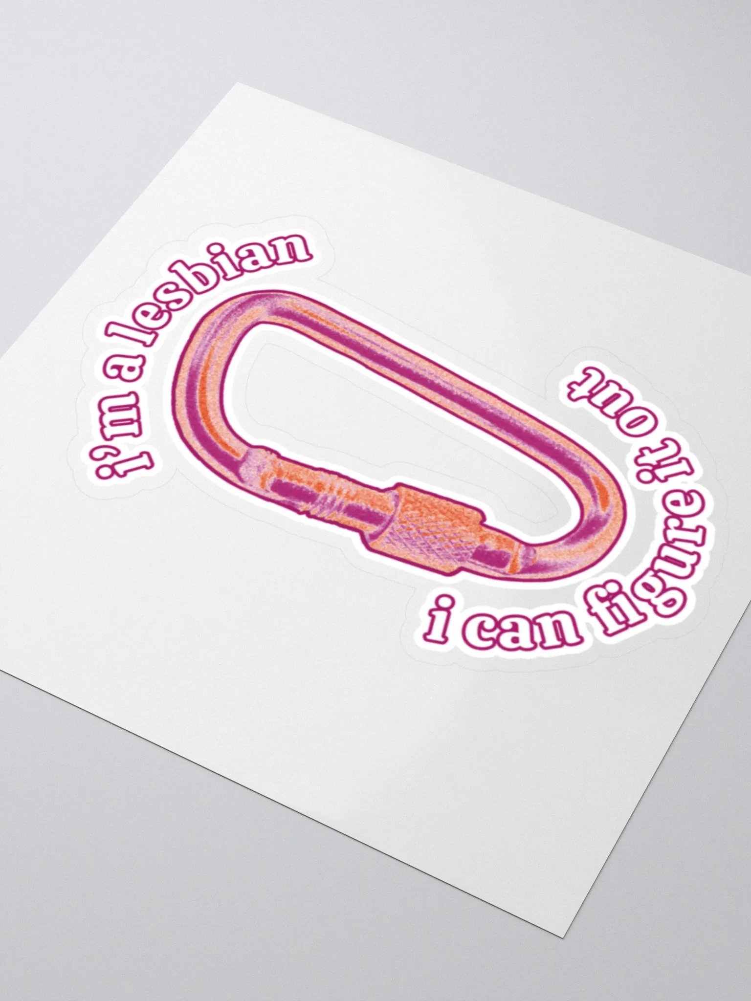 Lesbian Carabiner Pride Sticker product image (3)