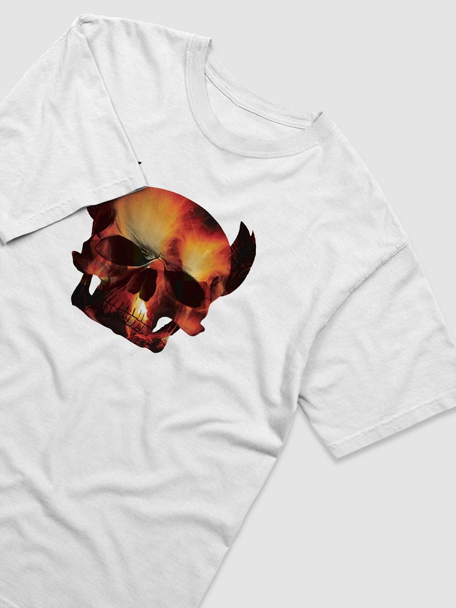 Skull with Fire Inside Skull, skulls, skull art design, skeleton, skull and bones, scary, skull tattoo, artistic skull, human skull, dark skull, bones, Halloween product image (3)