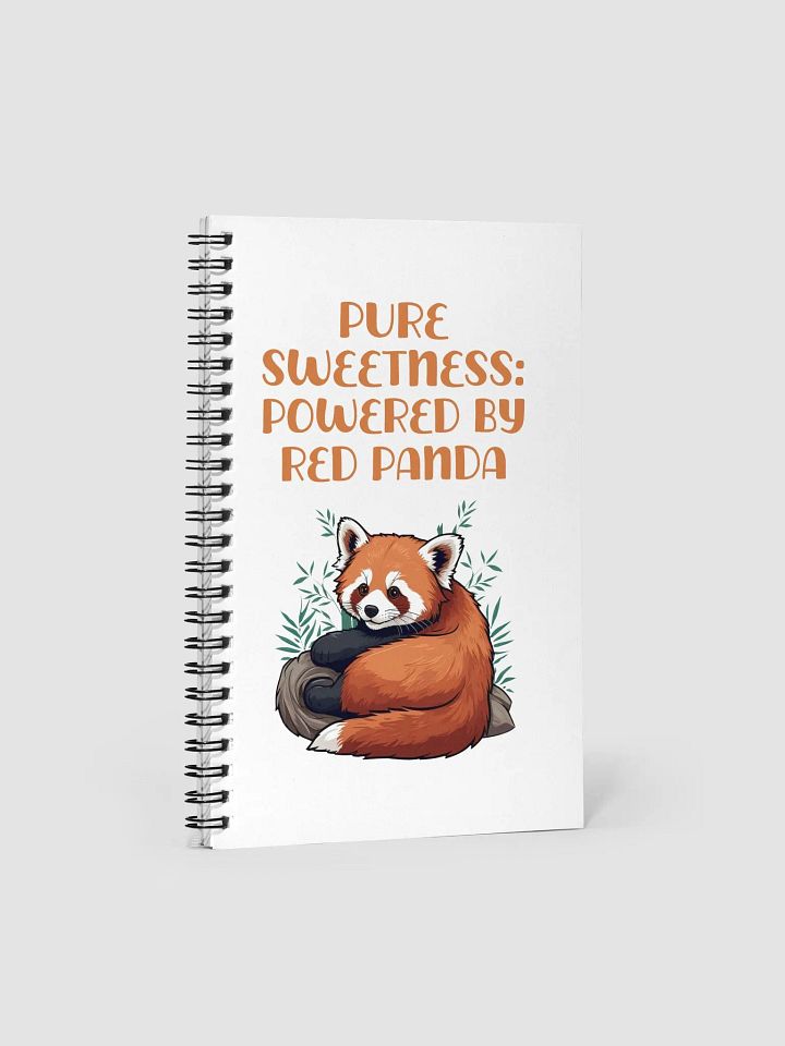 Pure Sweetness: Powered By Red Panda - Cute Animal Design Spiral Notebook product image (1)