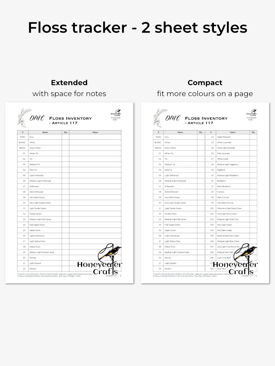 DMC Floss Inventory Tracker PDF product image (2)