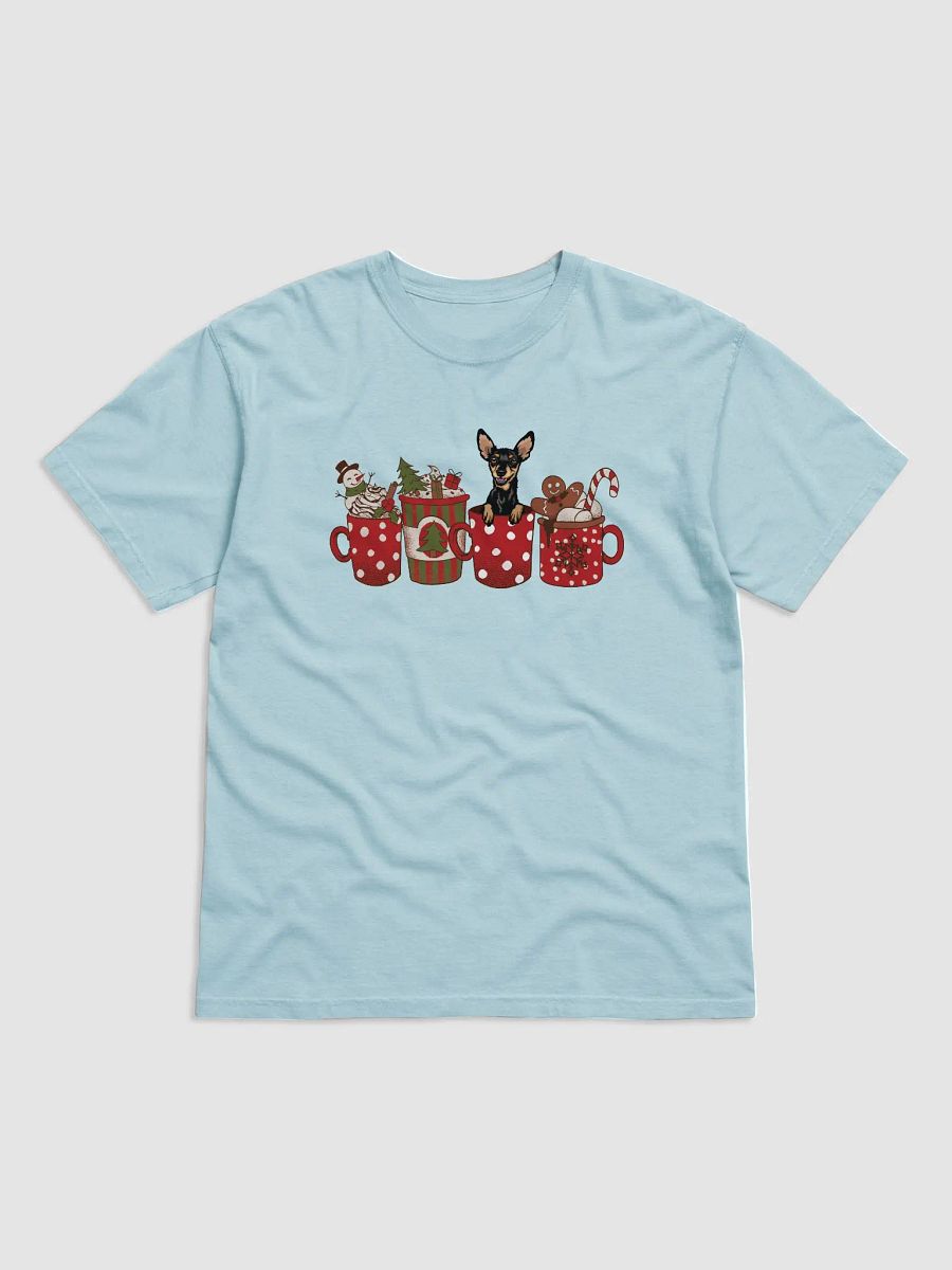 Cute Mini Pinscher in a Christmas Cup T-Shirt | Funny Christmas Pup in a Cup product image (9)