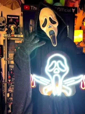 This Ghostface Neon LED sign is INSANE !!! 🔥😱👻🖤 @Ghostface @Spencers @Spirit Halloween #Horror #horrortok #thunderwolf #ghostface #scream #Screammovie #sign #ghostfacecosplay #spencers #halloween #october #august #costume #cosplay #cosplayer #trending #viral #explore #foryou #fypシ゚viral #fypage #tiktok 