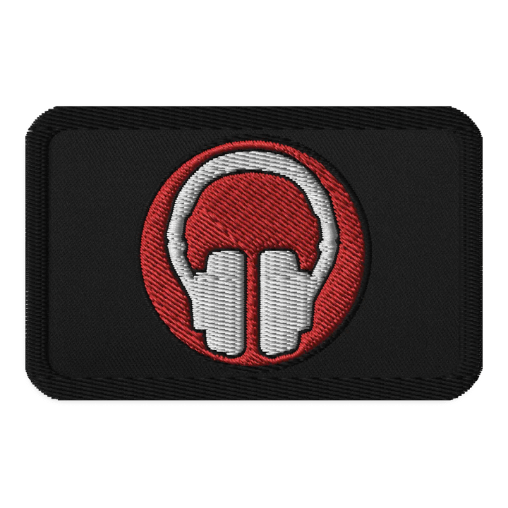 Headphones Embroidered Patch (Rectangle) product image (1)