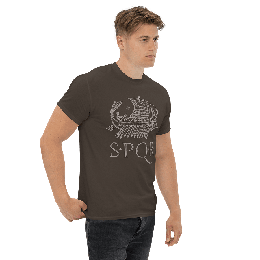 SPQR Galley Roman Art from 43 BC, Dark Chocolate T-Shirt product image (4)