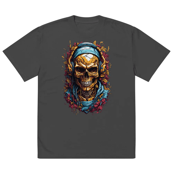 Skull Beats Oversized T-Shirt product image (2)