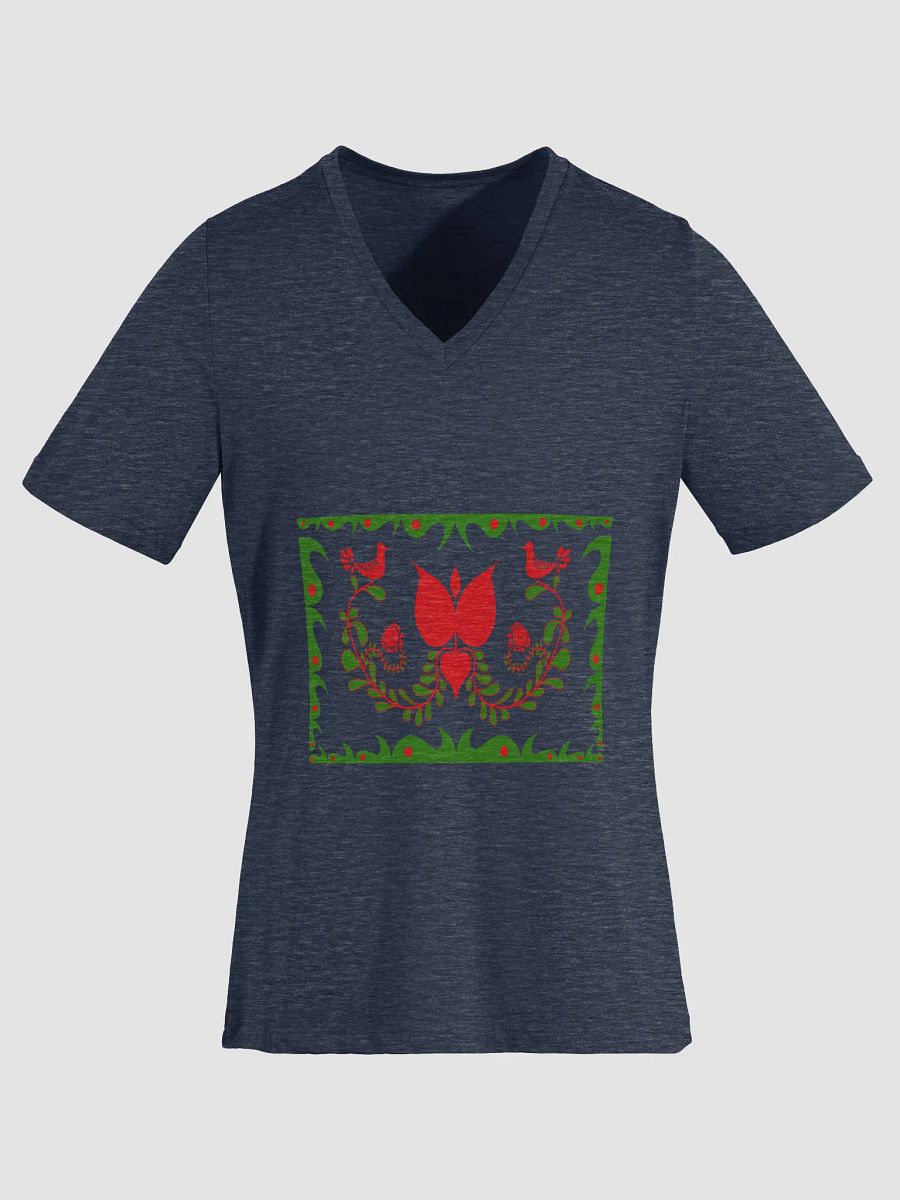 Folk Art Hungarian Floral V-Neck Tee product image (1)