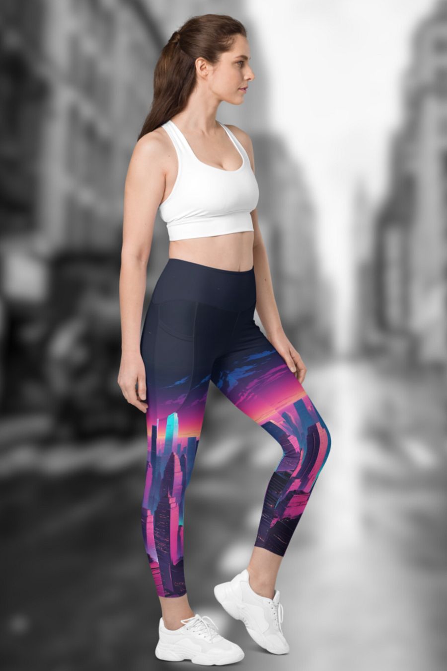 Vaporwave New York City All Over Print Leggings product image (9)