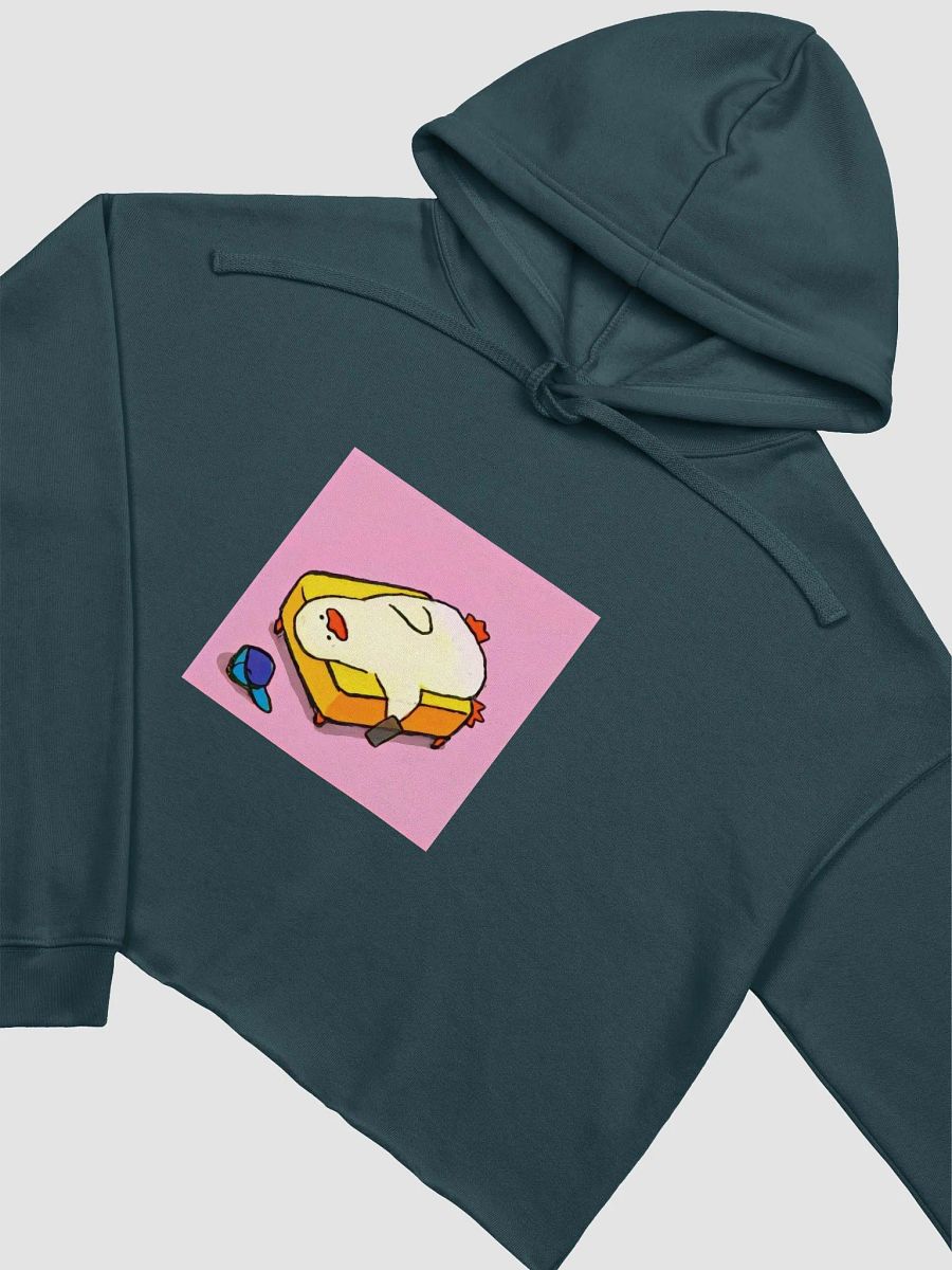 Meme Bored Cartoon Duck Crop Hoodie product image (23)