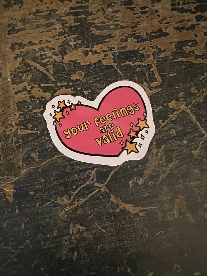 Your Feelings Are Valid Heart Vinyl Sticker product image (2)