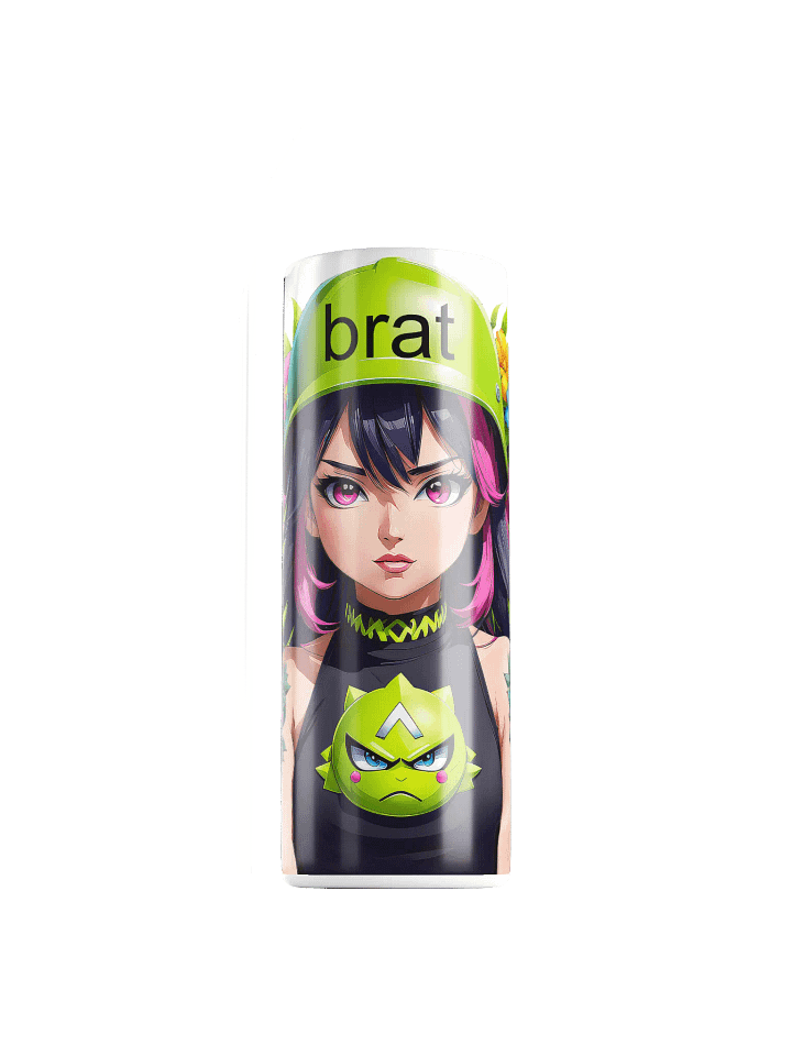 Brat 20 oz Skinny Stainless Steel Tumbler - White - Brat Life v6 product image (1)
