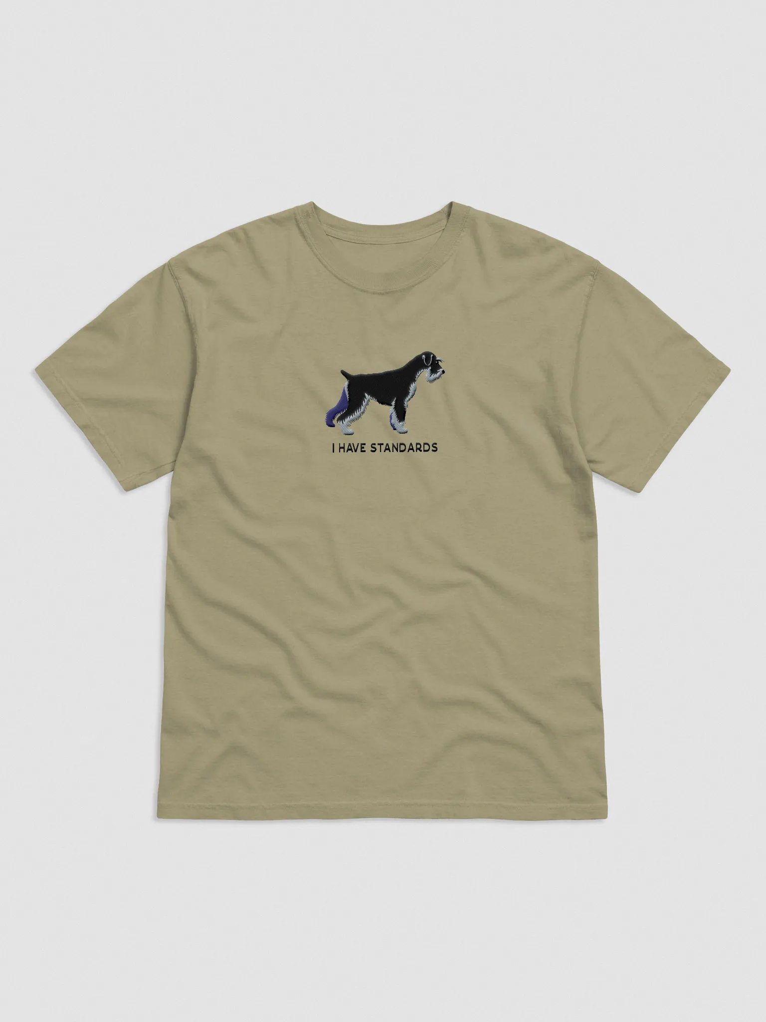 I Have Standards T-Shirt(Embroidered) of a Standard Schnauzer(Black & Silver) product image (4)