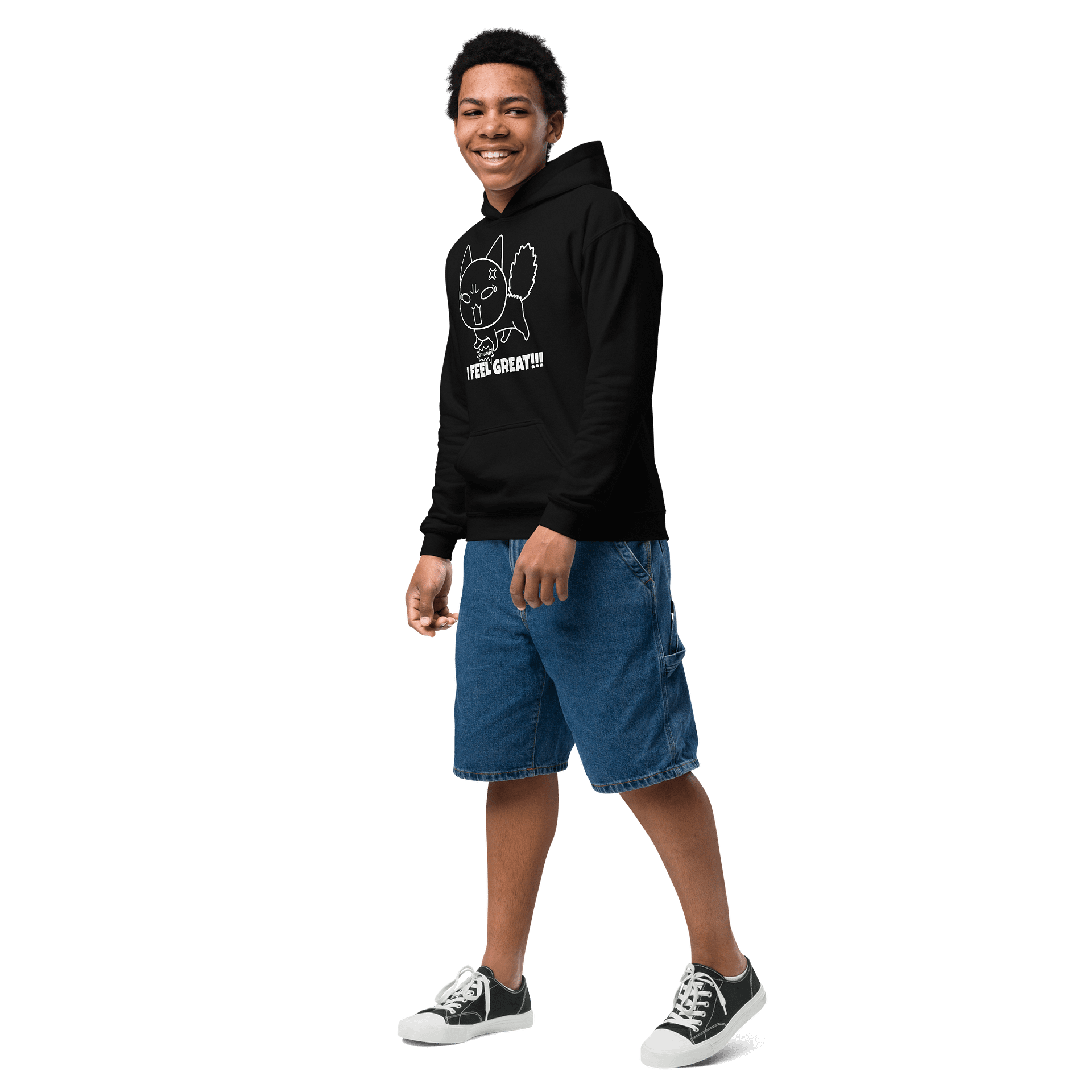 Ironic Emotional Expression - Unisex Youth Hoodie product image (3)