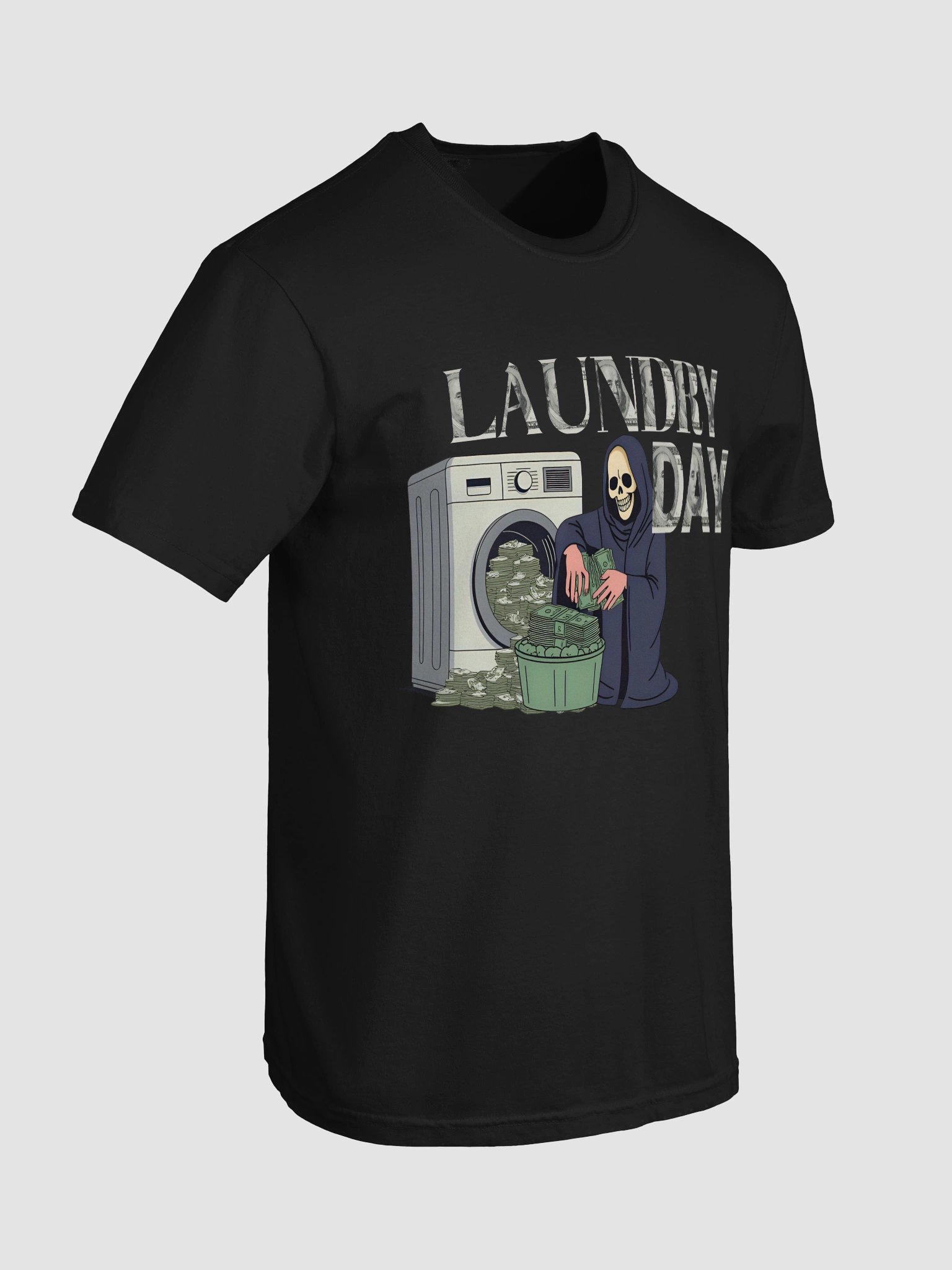 Laundry Day Money Tee – Bold Graphic T-Shirt with Washed Cash Design product image (71)