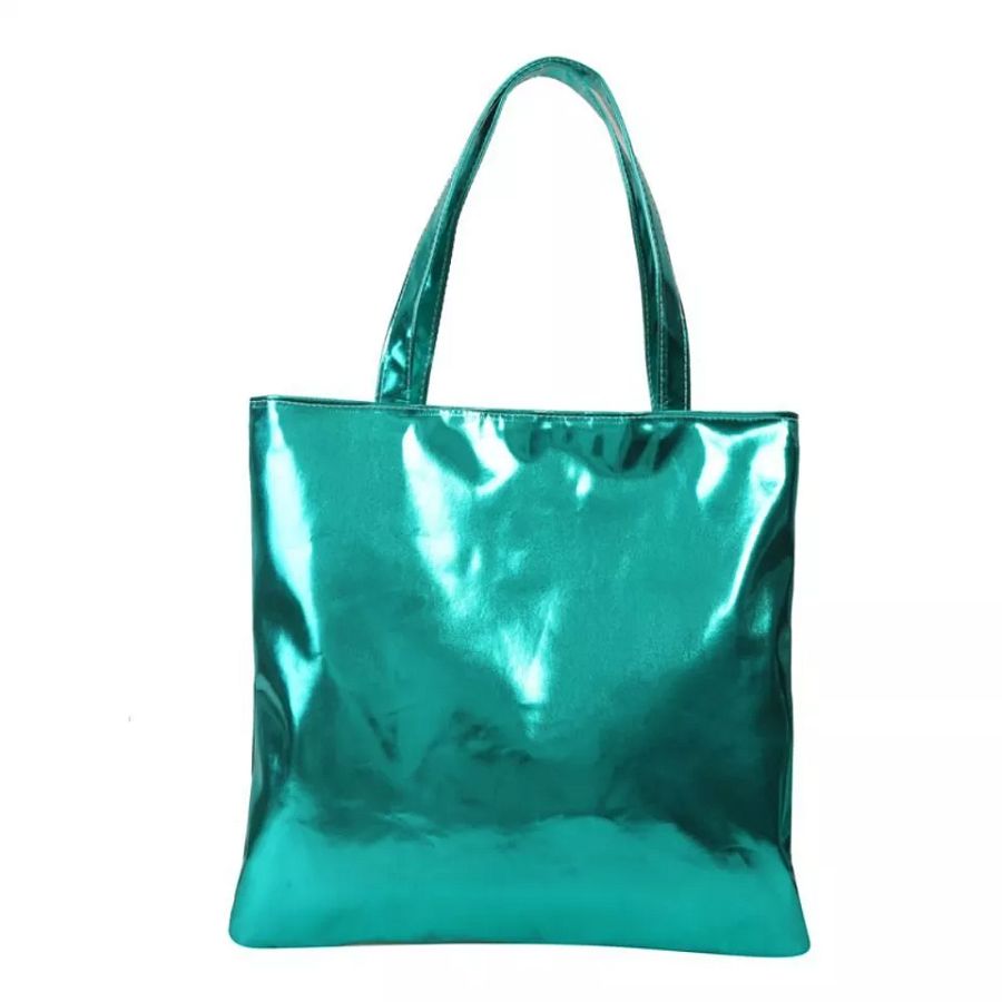 Solid Color Shiny Casual Handbags PU Shoulder Bag 2023 Glossy Tote Bags product image (7)