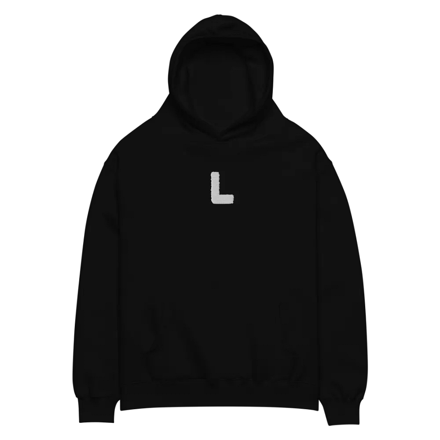 Initial Letter Of Name "L" is Embroidered Unisex Oversized Hoodie product image (2)