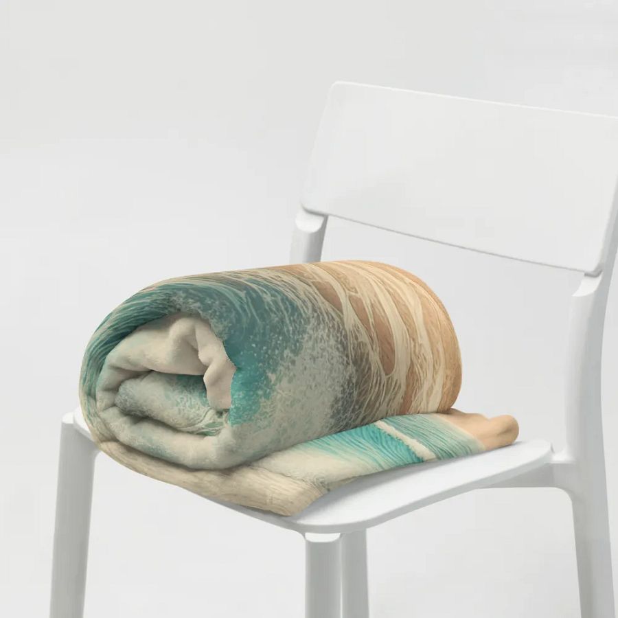 Ocean Shoreline Serenity Throw Blanket product image (8)