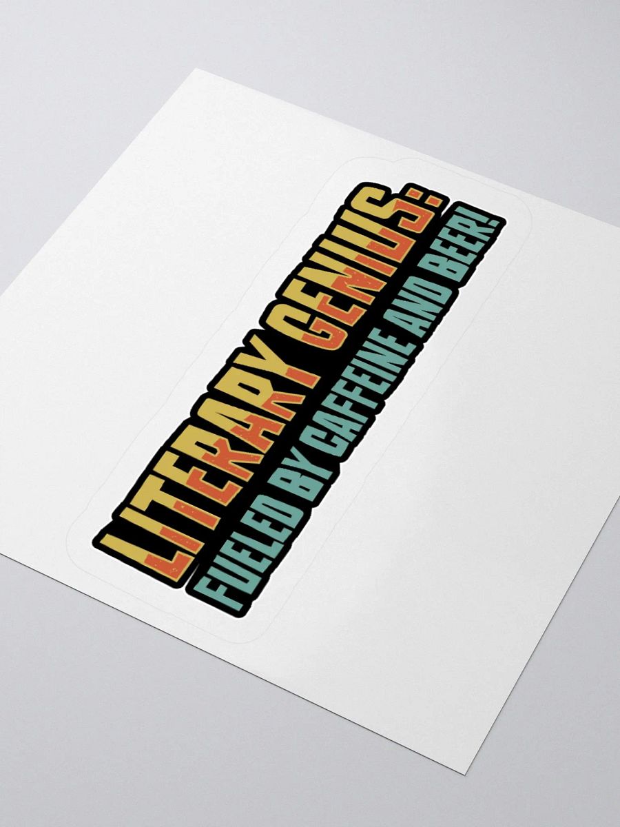 Funny Literary Sticker – Fueled by Caffeine & Beer! product image (7)