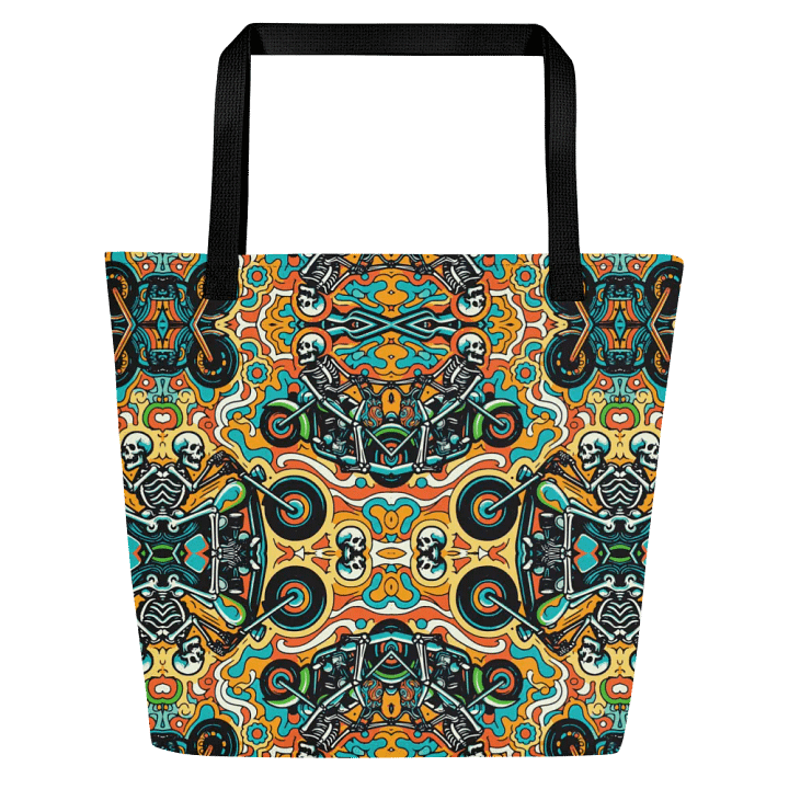 Skeletons On Motorcycles Print Tote Bag product image (1)