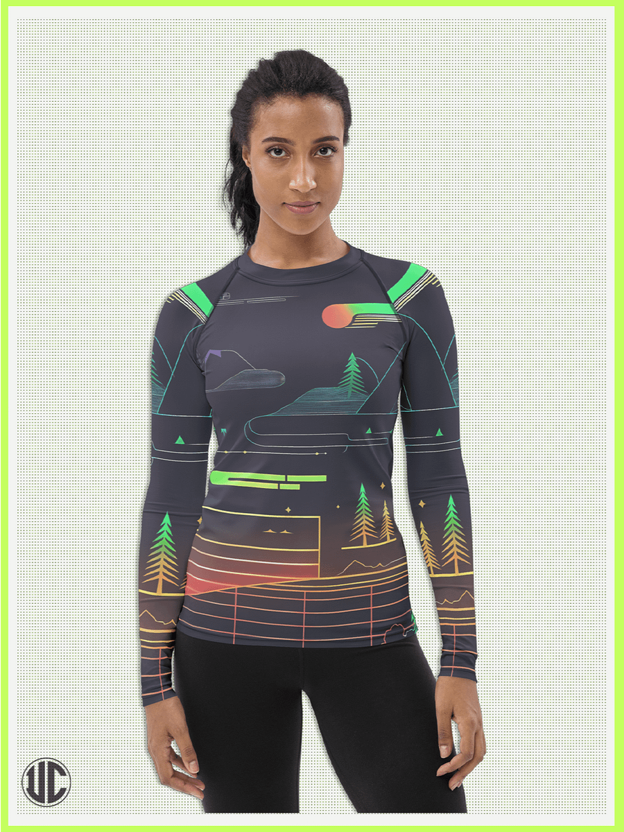 Neon Horizon – Women’s Rash Guard product image (1)