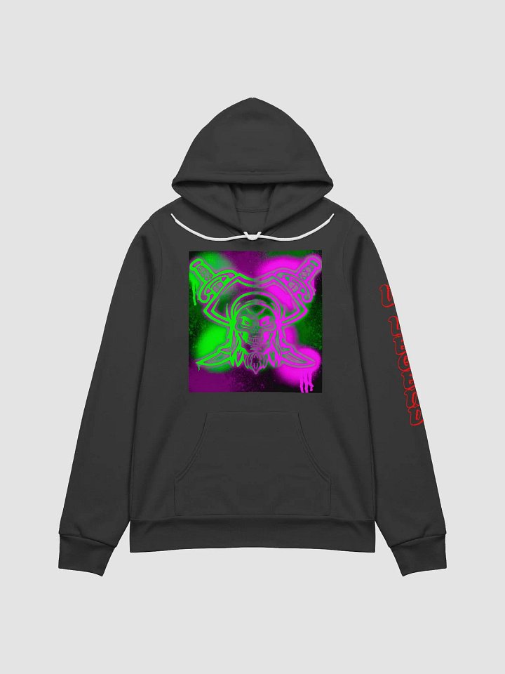 neon rave hoodie with u legend on the arm product image (1)