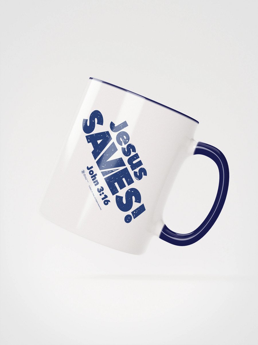 Jesus SAVES! John 3:16, Mug with Dark Blue Color Inside product image (6)