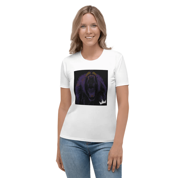 “FIRE” & CROWN™ logo print—short-sleeve crew women’s (box-cutout) product image (1)