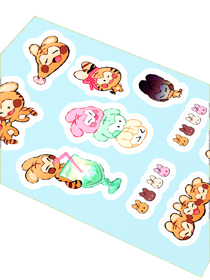 tigerbun stickersheet product image (2)