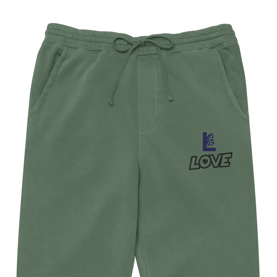Leafy Letter L Pigment Dyed Joggers product image (1)